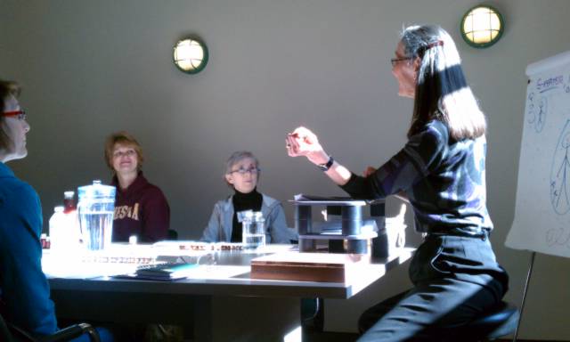 Dr. Pat teachng class.